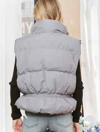 Grey Cinched Waist Vest