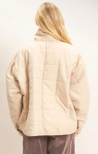 Beige Quilted Jacket