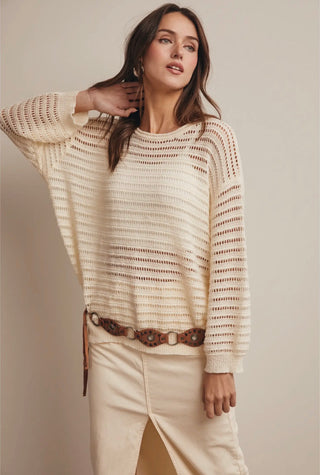 Ivory Open Knit Sweater