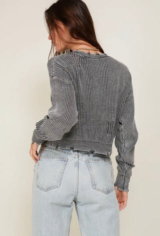 Grey Mineral Wash Sweater