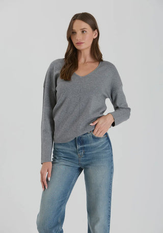 Grey V-Neck Sweater