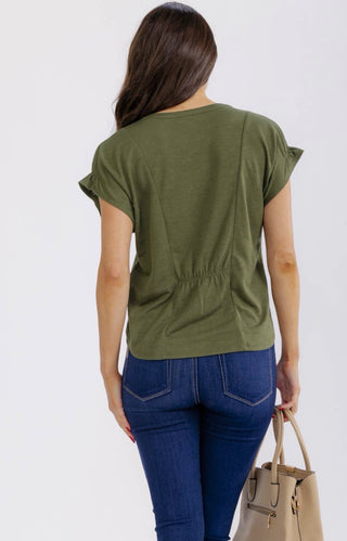 Olive Dolman Blouse