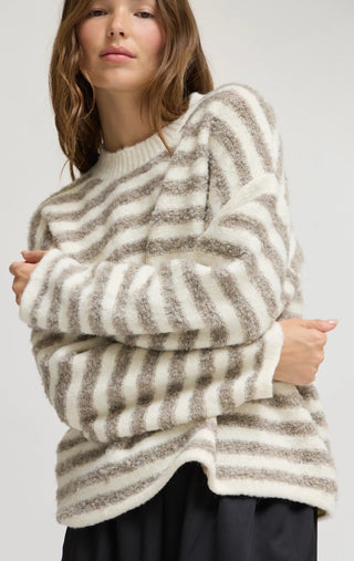 Greige Stripe Sweater