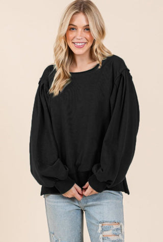 Black Bubble Pullover