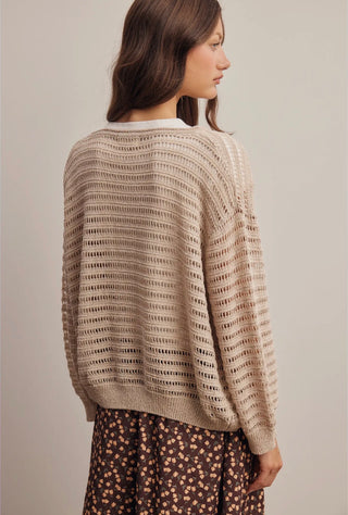 Stone Open Knit Sweater