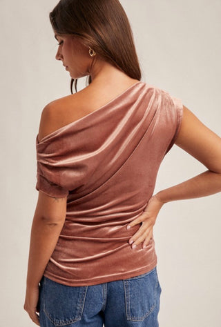 Rose Velvet Top