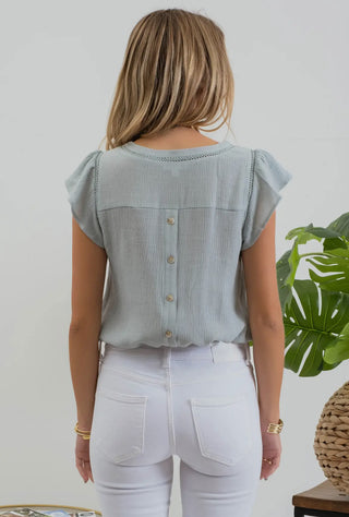 Mint Tulip Sleeve Top