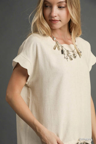 Oatmeal Linen Blouse