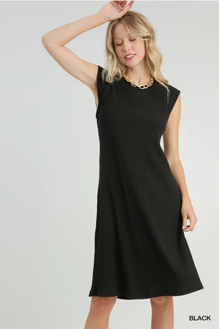 Sleeveless Ribbed Midi Dress