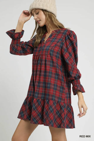 Red Plaid Dress