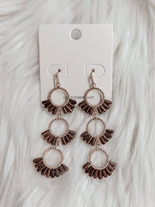 Fan Shape Textured Earrings