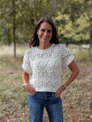 Ivory Crochet Sweater