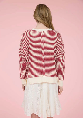 Red Stripe Pullover