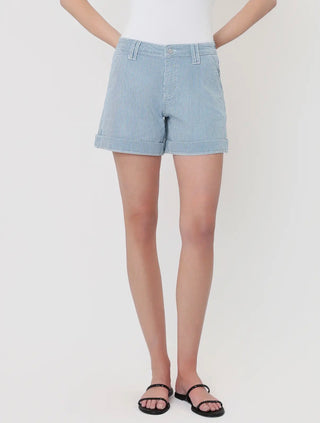 High Rise Striped Trouser Shorts