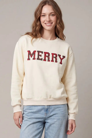 Patchwork Merry Sweatshirt
