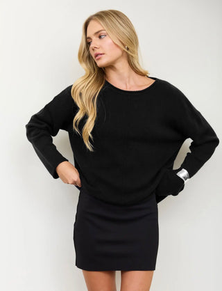Black Seam Detail Sweater