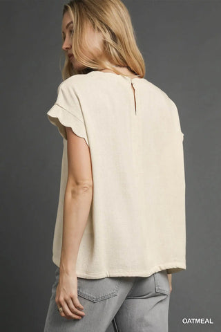 Oatmeal Linen Blouse