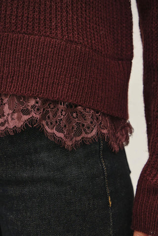 Coco Lace Hem Sweater
