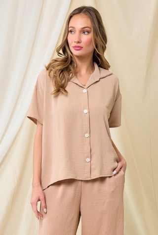 Taupe Airflow Top