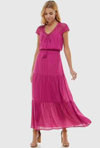 Stassi Pink Lace Maxi