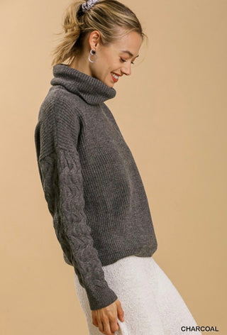 Charcoal Turtleneck Sweater