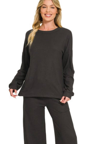 Black Soft Lounge Top