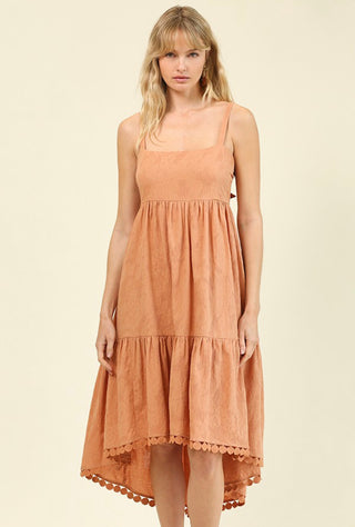 Peach Midi Dress