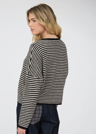 Black Stripe Cardigan