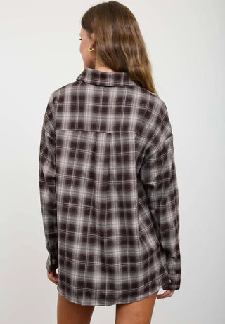 Brown Plaid Button Down