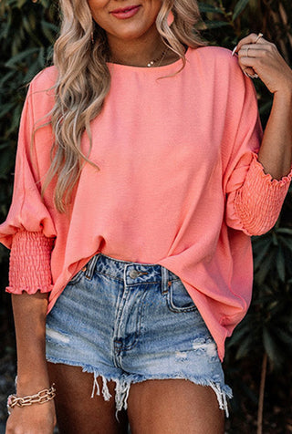 Pink 3/4 Sleeve Blouse