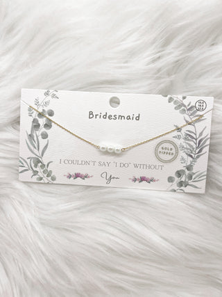 Triple Pearl Bridesmaid Necklace