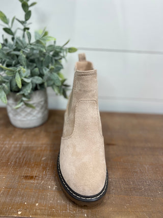 Sand Suede Bootie