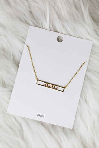 XOXO Cut out Necklace
