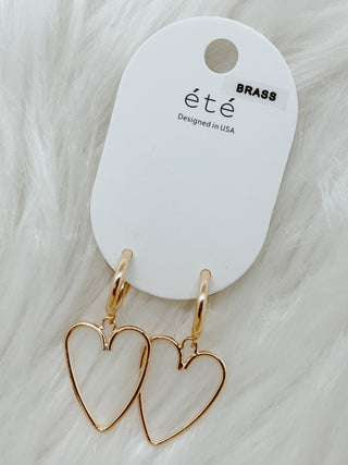 Abstract Heart Earrings