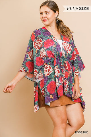 Roses Curvy Kimono